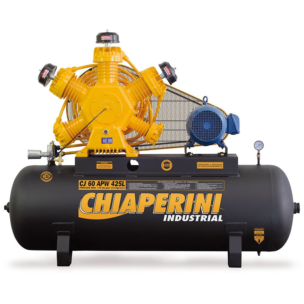 Compressor Industrial IP55 60 Pés 425 Litros 15 HP 220/380V - CHIAPERINI-CJ60APW425L