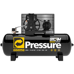 Compressor de Ar Storm 20/200 600 Alta Pressão Industrial 20 Pés 200 Litros 220/380V Trifásico - PRESSURE-8975703029