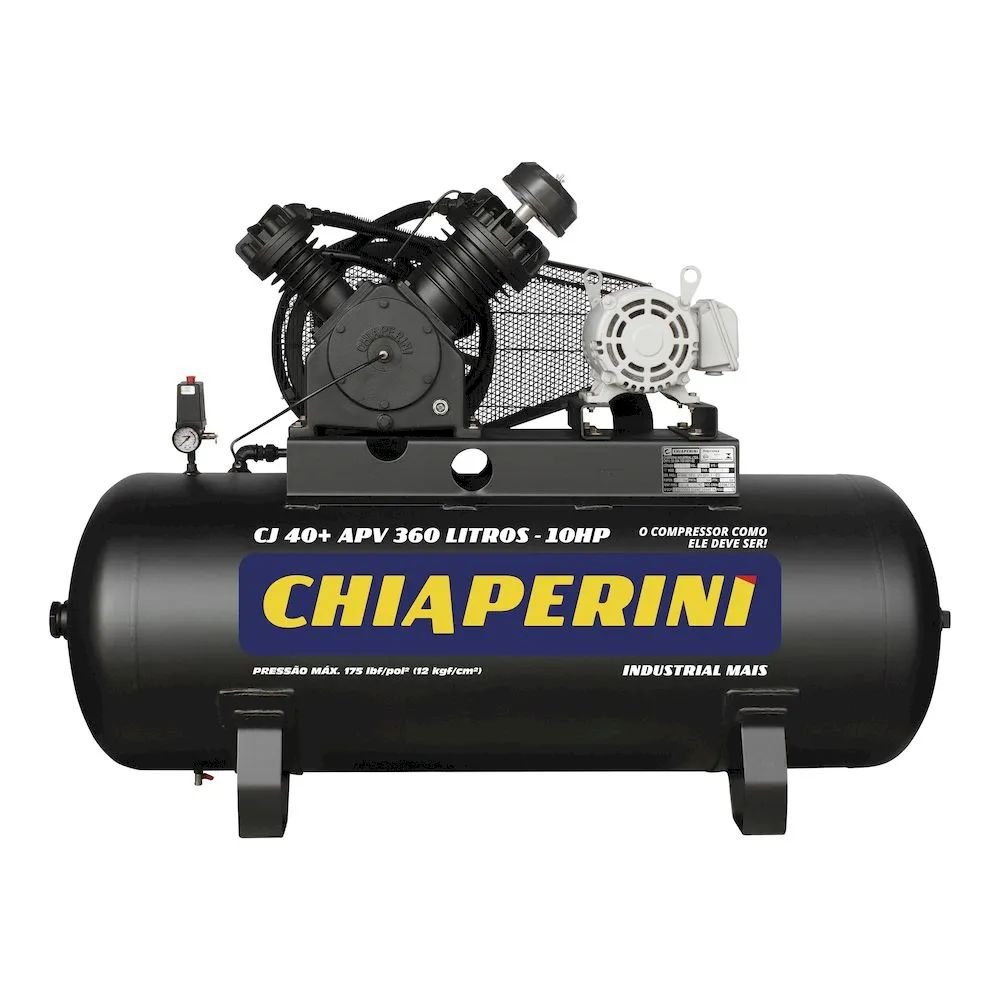 Compressor 40 + APV 360 Litros Trifásico 220/380V 10HP - CHIAPERINI-40APV360