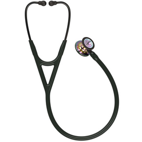 Estetoscópio 3M™ Littmann® Cardiology IV™ 6240 Preto com Rainbow Alto Polimento e Conector Preto