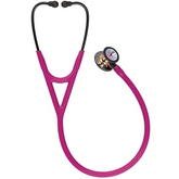 Estetoscópio 3M™ Littmann® Cardiology IV™ 6241 Framboesa com Rainbow Alto Polimento e Conector Preto