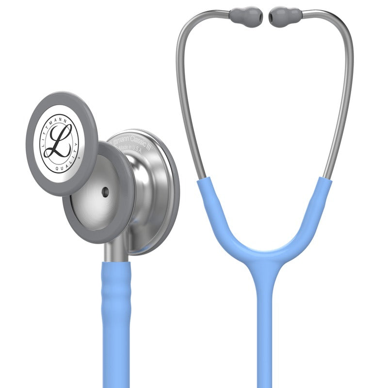 Estetoscópio 3M™ Littmann® Classic III™ 5630 Azul Celeste com Inox Escovado